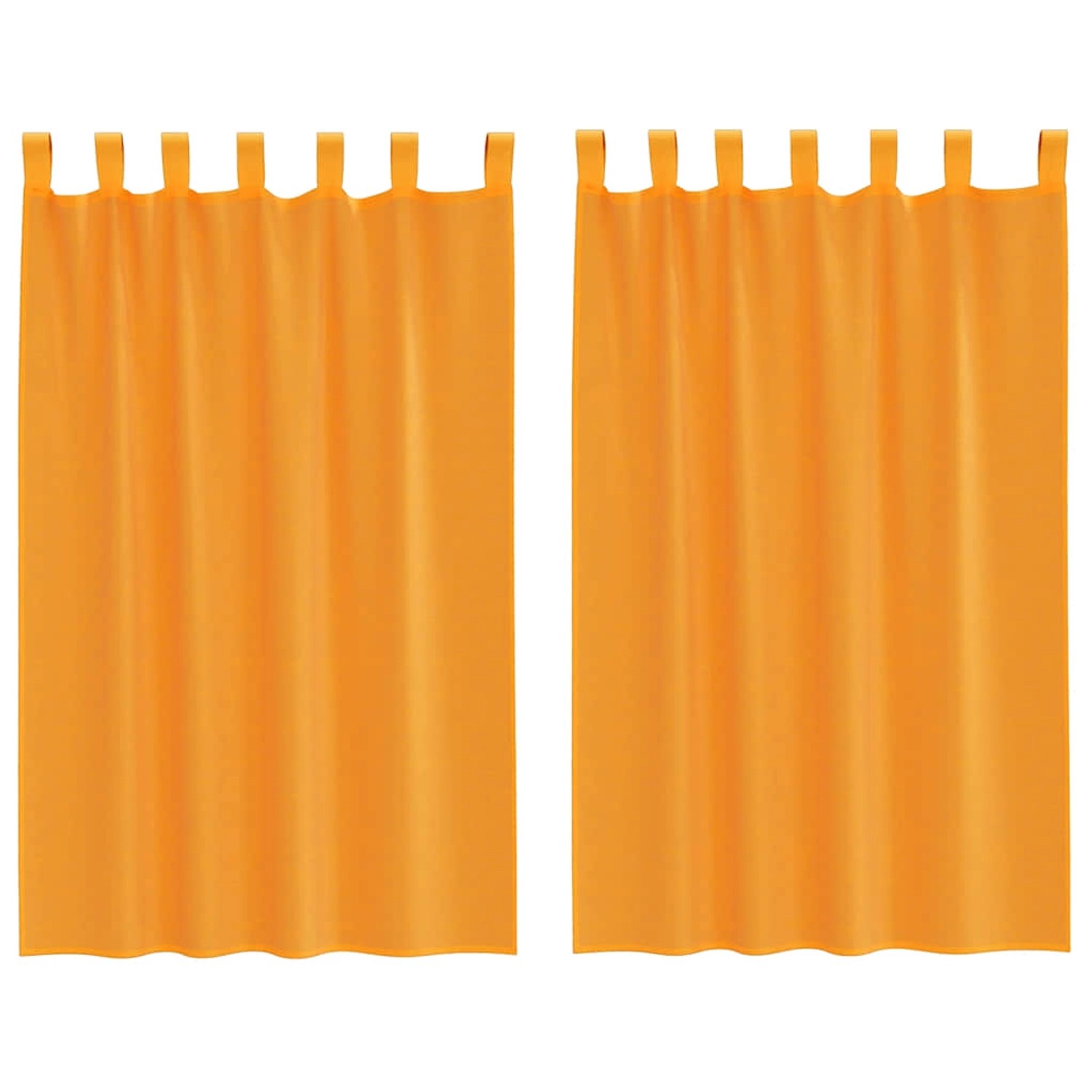 vidaXL Voile Vorhänge mit Schlaufen 2 Stk Orange 140x175 cm 4102282 günstig online kaufen