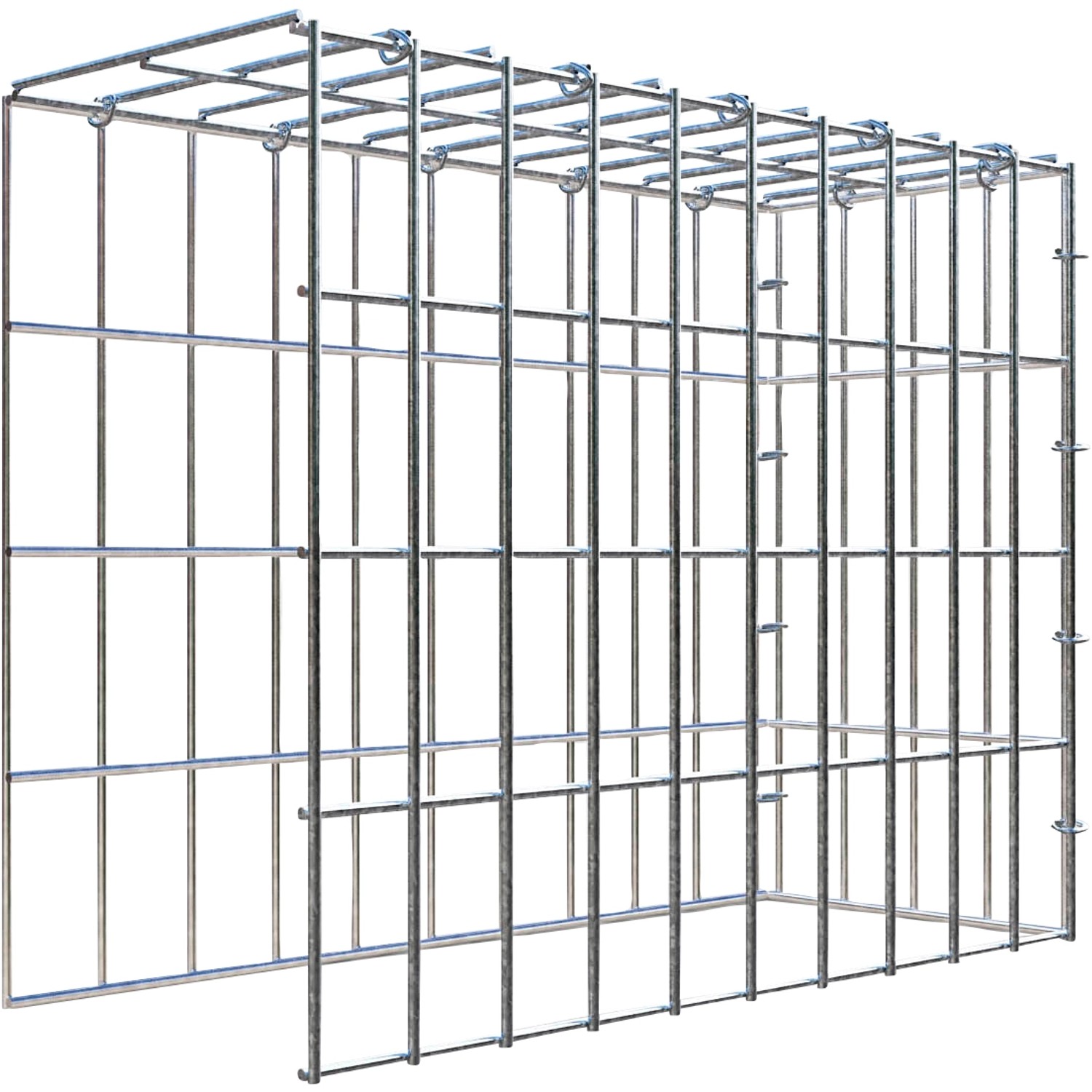 Gabiona C-Ring-Gabione-Anbaukorb Typ 4 40 x 50 x 20 cm Maschenw 5 x 10 cm