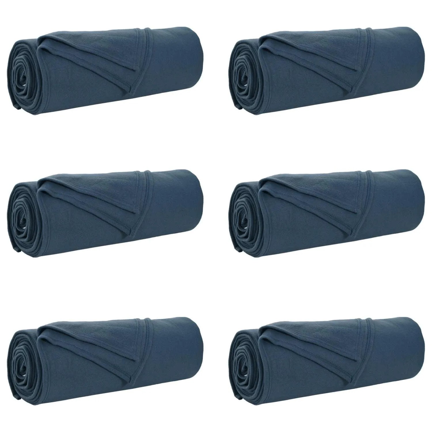 vidaXL Wohndecken 6 Stück Marineblau 280 x 210 cm Fleece 42017147