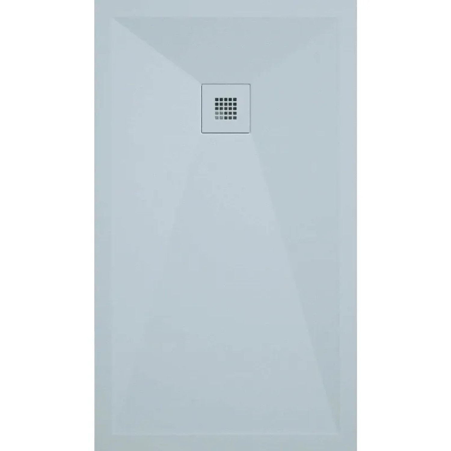 Mirlo Mineralguss Duschwanne Extra Flach Onda  Grau 100x100cm