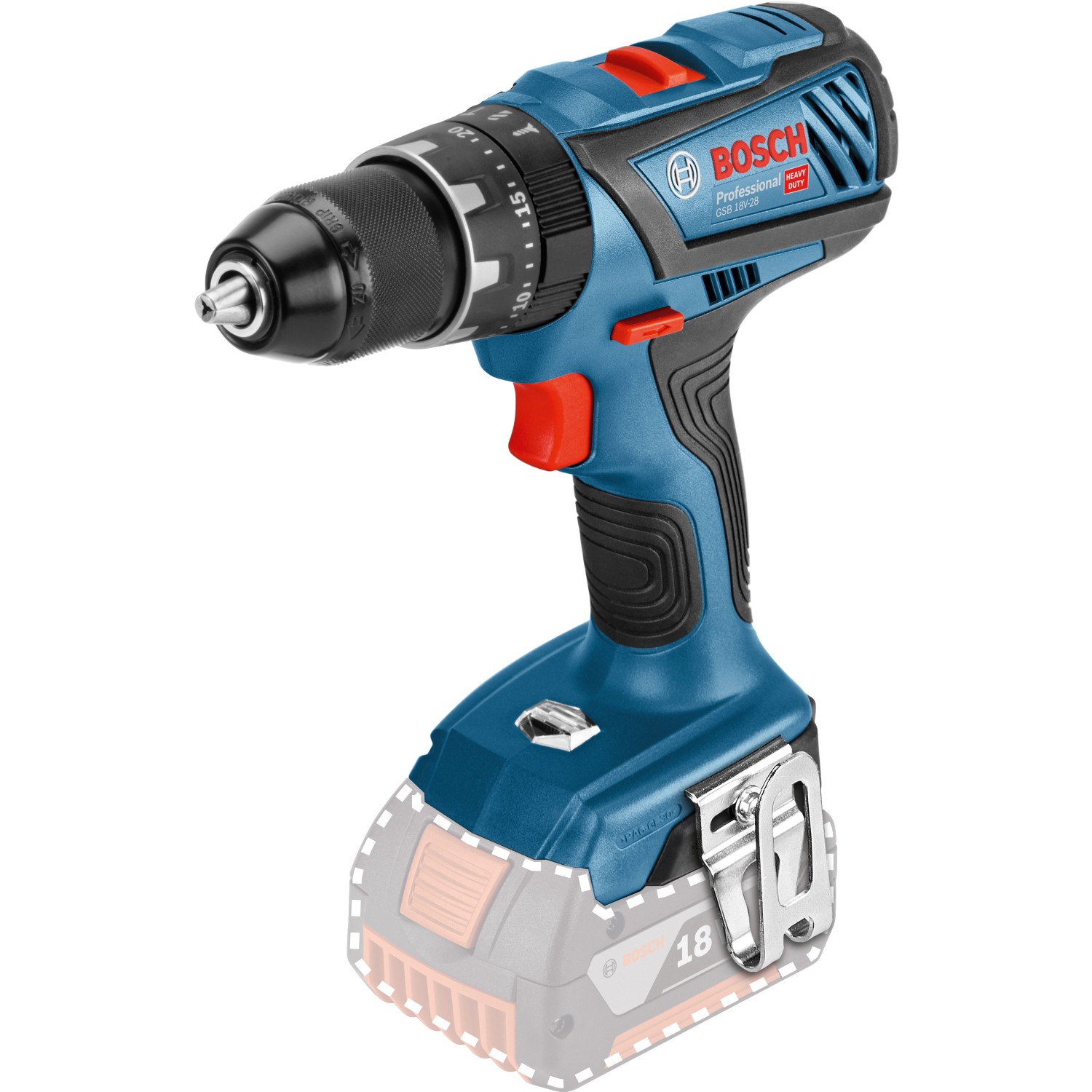 BOSCH PROFESSIONAL Akku-Schlagbohrschrauber GSB 18V-28, 18 V
