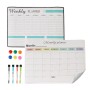 Relaxdays Whiteboard für Kühlschrank 2er Set Kunststoff Weiß Magnetisch Abwischbar 30 cm x 42 cm 0,5 kg