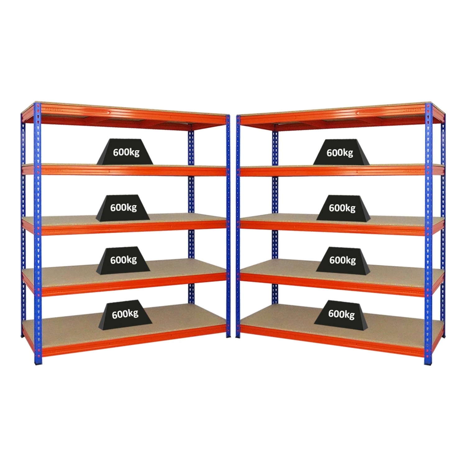 PROREGAL Mega Deal 2x Profi Schwerlastregal Bison HxBxT 180 x 160 x 60 cm 5 günstig online kaufen
