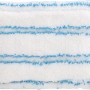 Ersatzbezug für Bad- und Fliesenwischer, Mikrofaser, weiße Oberfläche mit blauen Streifen.