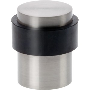 Burg Wächter Boden-Türstopper TSB 2230 in Edelstahl-Optik mit Gummiring.