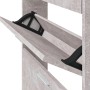 vidaXL Schuhschrank Betongrau 59x17x150 cm Holzwerkstoff 342521_8