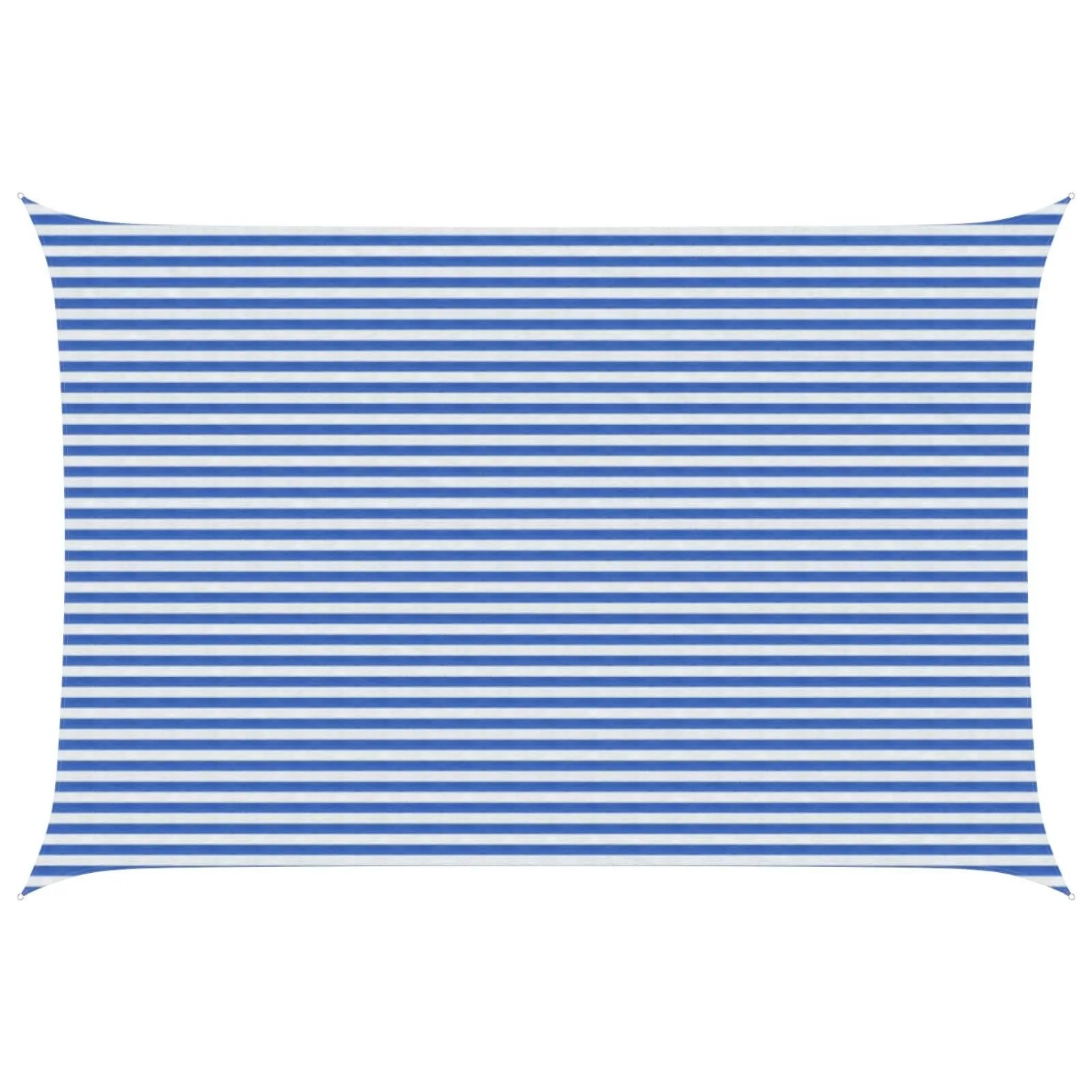 vidaXL Sonnensegel 4 x 7 m HDPE Rechteckig Blau und Weiß 42032896