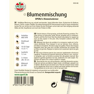 Sperli Blumenmischung Himmelsstürmer, mehrfarbig, für einen blühenden Sichtschutz im Garten.