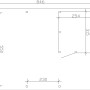 Grundrisszeichnung des Skan Holz Carport Emsland mit Abstellraum, Maße in cm.