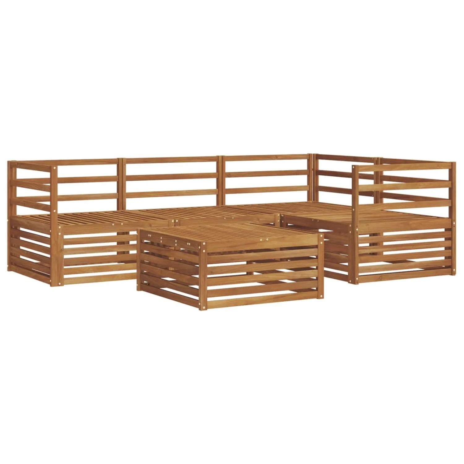 vidaXL Outdoor-Sofagarnitur 5-Tlg Natur Massivholz Akazie 3373399