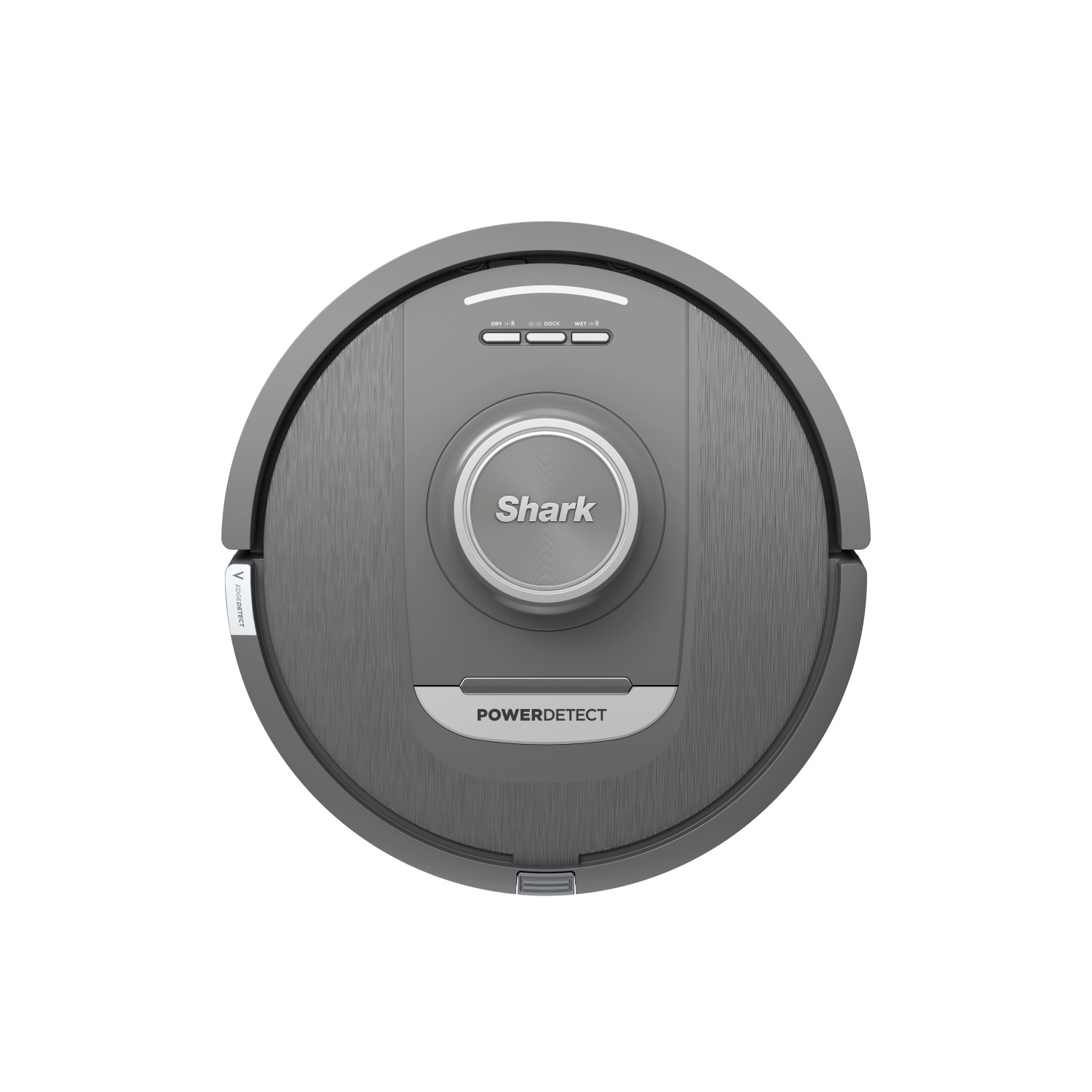 Shark Saug- und Wischroboter RV2800YEEU, grauer Bodenstaubsauger von oben.