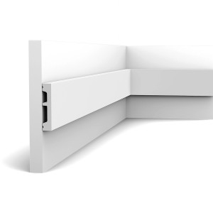 Weiße ORAC DECOR Türumrandung DX157-2300-RAL9003 AXXENT SQUARE, Leiste für Türrahmen.