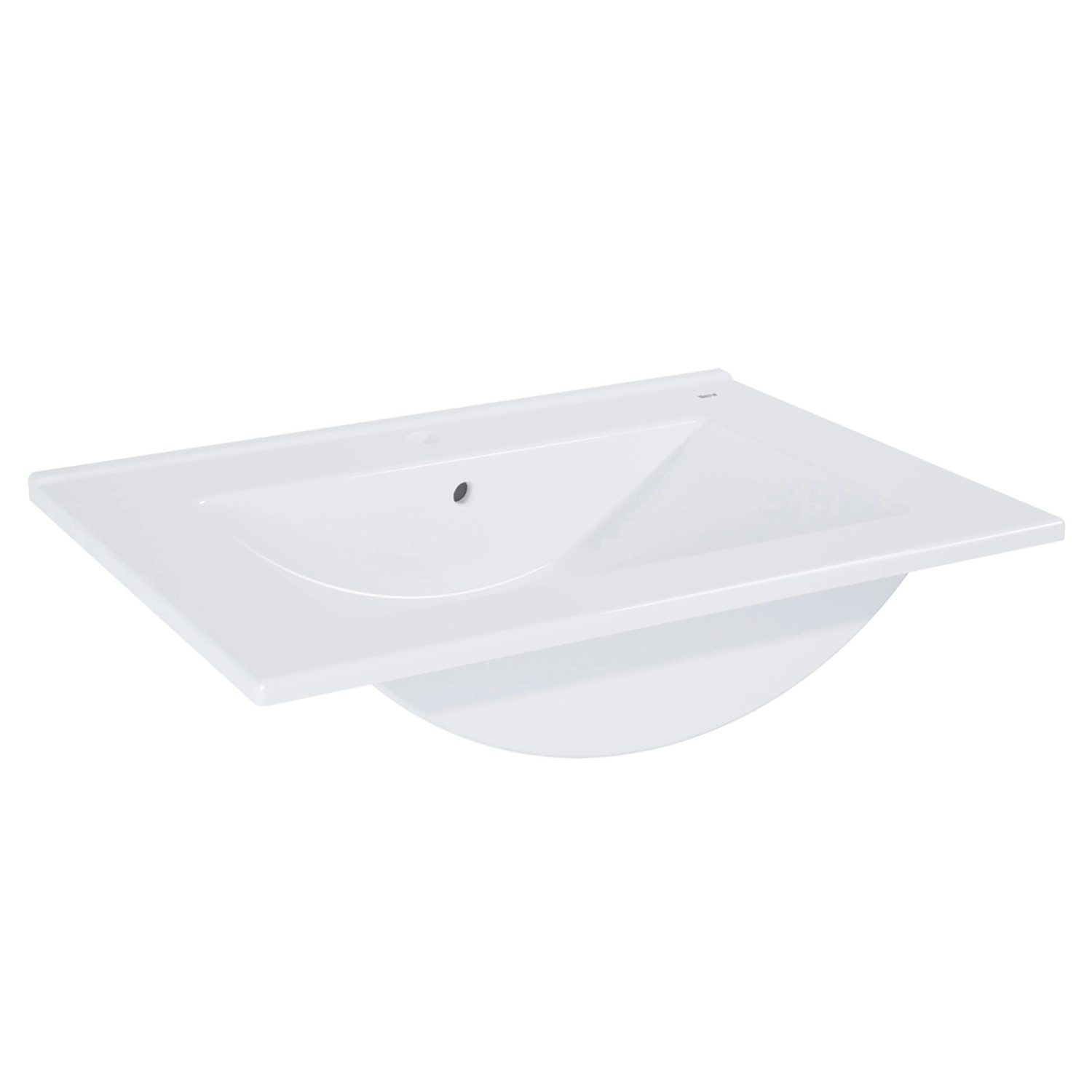 Roca Einbauwaschbecken Kyra 2 cm x 61,5 cm x 46 cm Weiß Hochglanz