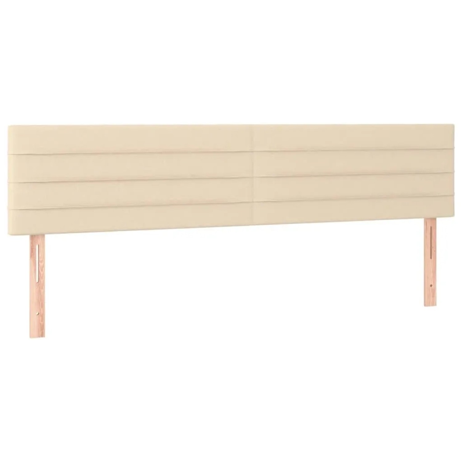 vidaXL Kopfteile 2 Stk Creme 100x5x78/88 cm Stoff 346191