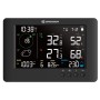 Bresser WLAN-Funk-Wetterstation TB 7-in-1, schwarzes Display mit Wetterdaten.