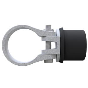 Verbindungselement, feuerverzinkt, für Schake Verkehrsschutzgittersysteme.