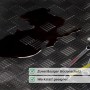 KARAT Gummiläufer Karo, rutschfeste Gummimatte mit Öl, Werkzeug und Text-Overlay.