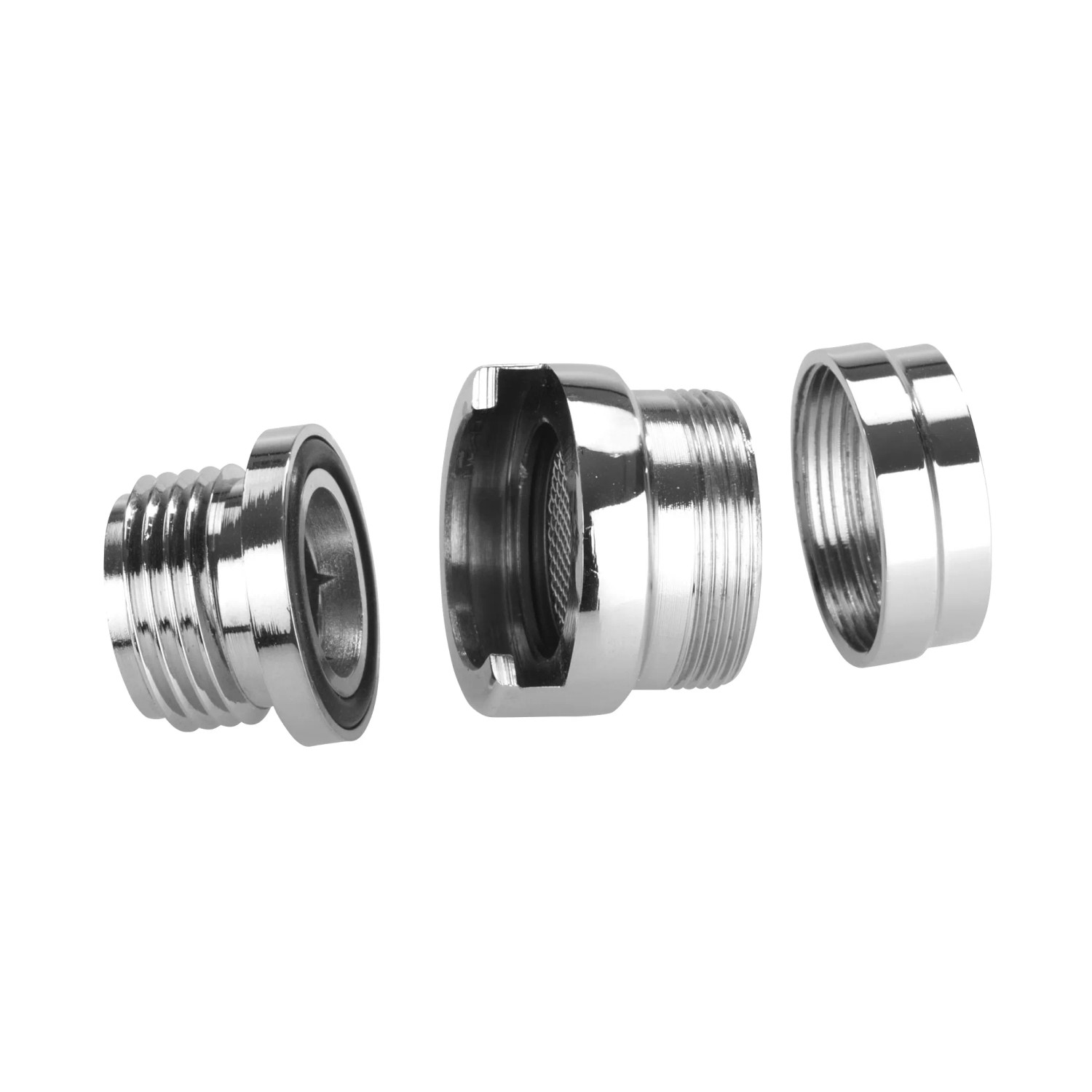 Wenko Waschbeckenbrause Adapter-Set, Edelstahl glänzend, für Badhelfer Montage.