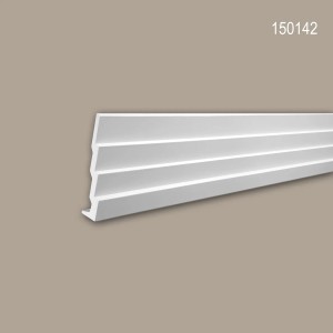 Weiße PROFHOME Eckleiste (Set, 12m) für Paneele, Detailansicht.