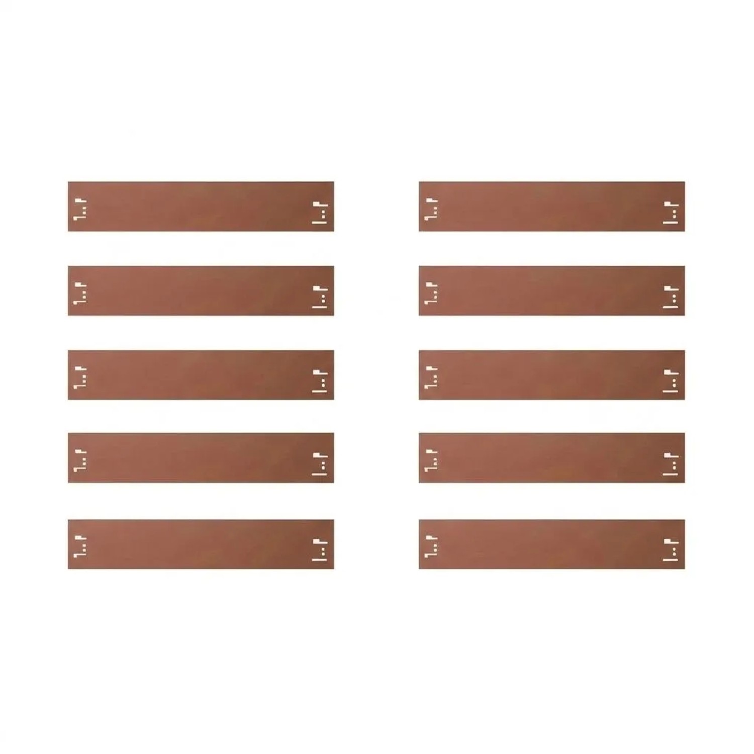Green-Split Rasenkanten-Set 10 Stück Metall 13,5 cm Hoch 12 m Lang Braun
