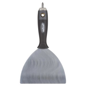 Wolfcraft Profi-Breitspachtel, 15 cm, mit Bit, zum Verspachteln von Gipskartonwänden.