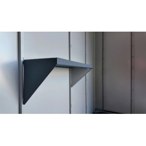 Weka Metall-Regal Gary, 50 cm, anthrazit, für Metallgerätehaus. Zubehör zur optimalen Stauraumnutzung.
