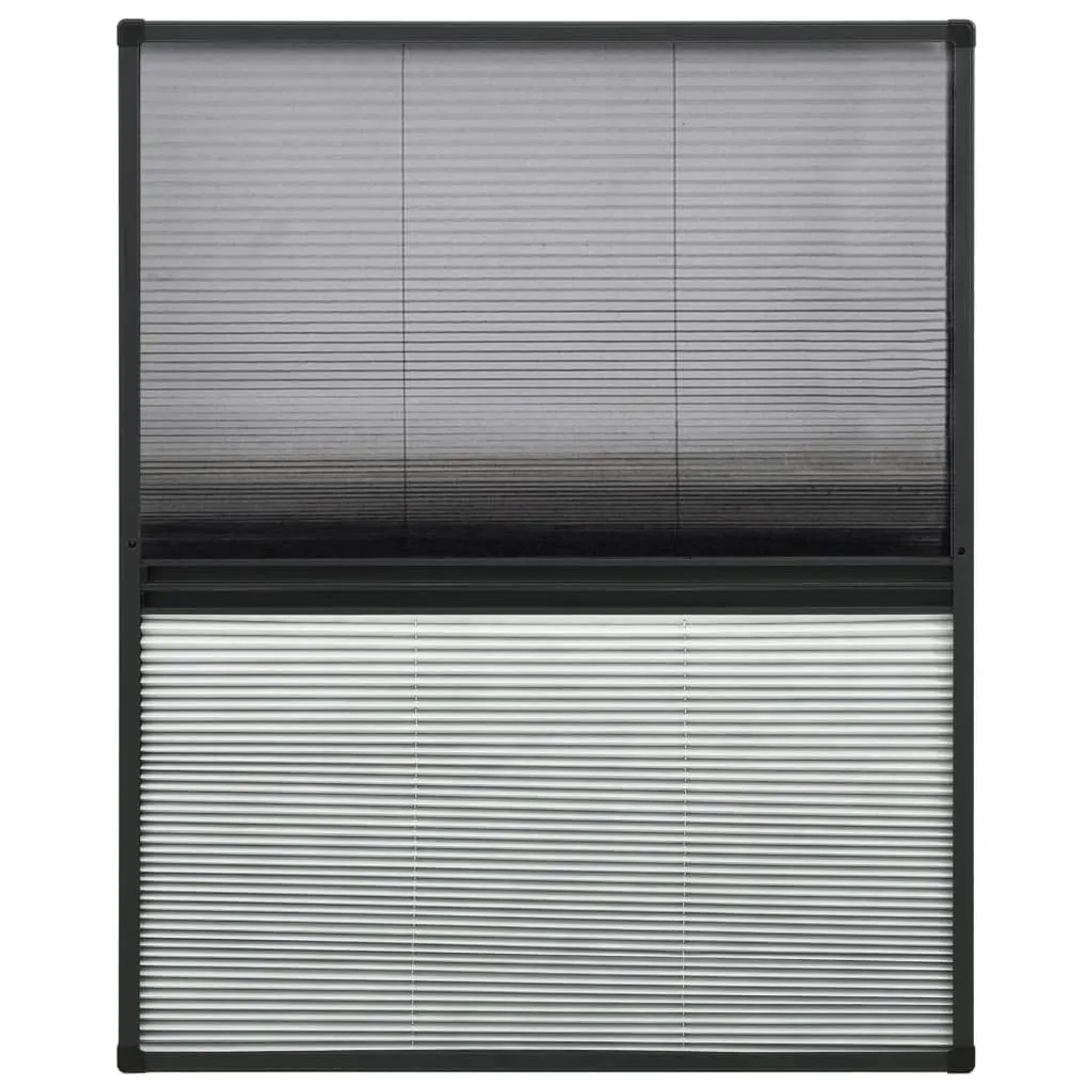 vidaXL Insektenschutz-Plissee für Fenster Alu 60x80 cm mit Jalousie 148682