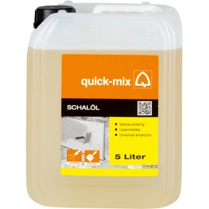 5 l Kanister Quick-Mix Schalöl, gebrauchsfertig, lösemittelfrei und universell einsetzbar.