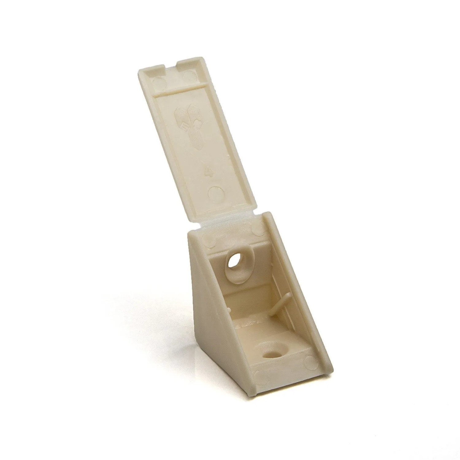 SOTECH 100 Stück Korpusverbinder 27 x 27 x 20 mm mit Klappdeckel Elfenbein