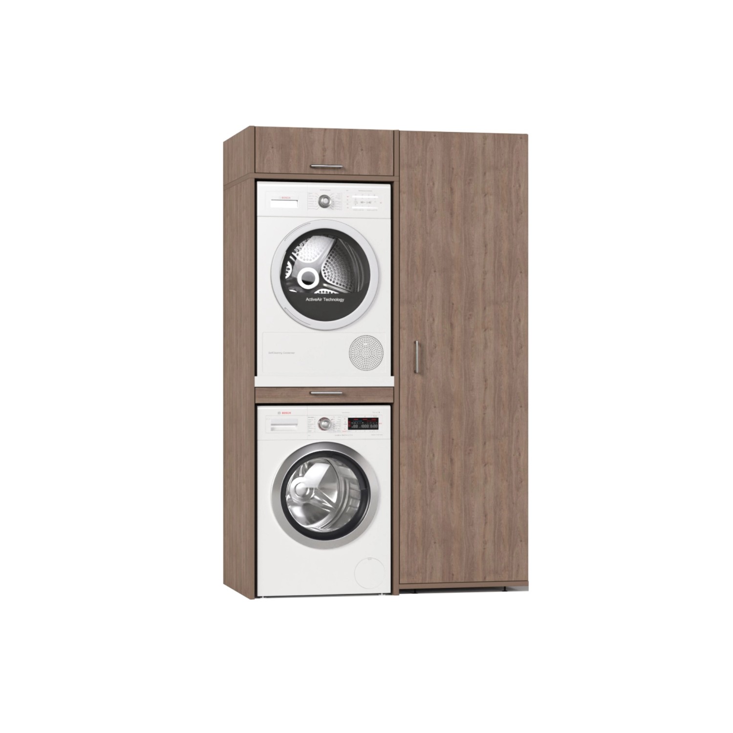 Waschturm Waschmaschinenschrank Slimline 3.2 Natur Eiche-Optik günstig online kaufen