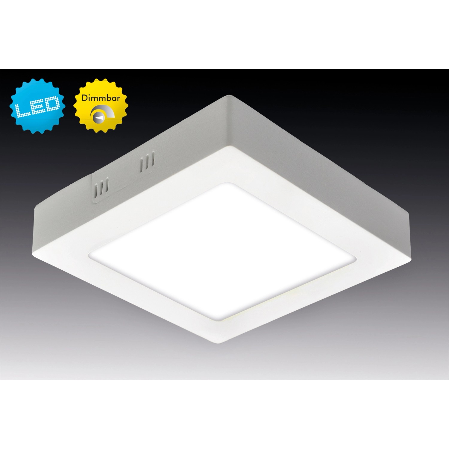 Näve LED-Aufbaupanel Atlanta dimmbar 17,2 cm x 17,2 cm Weiß