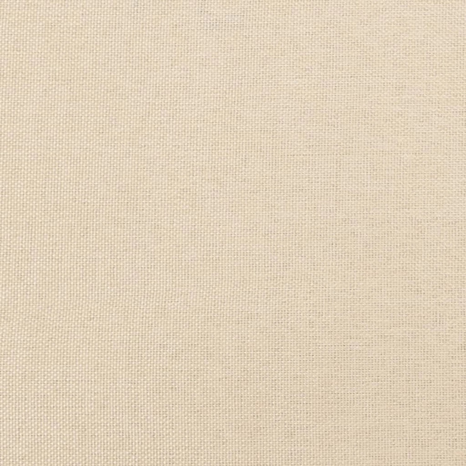 Nahaufnahme des creme-farbenen Stoffbezugs vom vidaXL Boxspringbett 140x190 cm.