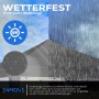 Detailaufnahme: Wetterfester, grauer 24MOVE Pavillon 3x3m mit UV-Schutz.