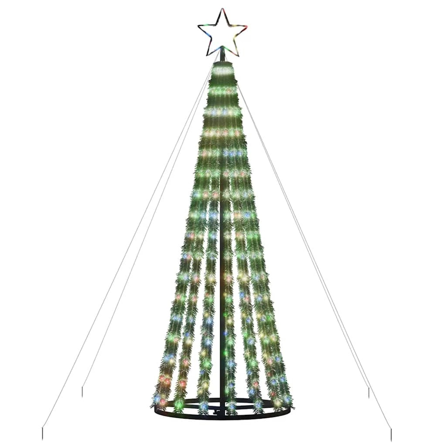 vidaXL LED Weihnachtsbaum 275 LEDs Mehrfarbig 180 cm 358067