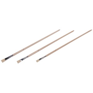 LUX Feinpinselset mit 3 Pinseln (Größe 8, 10, 12) für präzise Malerarbeiten.