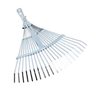 Galaflor Laubbesen aus Metall 21 Zinken Verstellbar 40 bis 50 cm