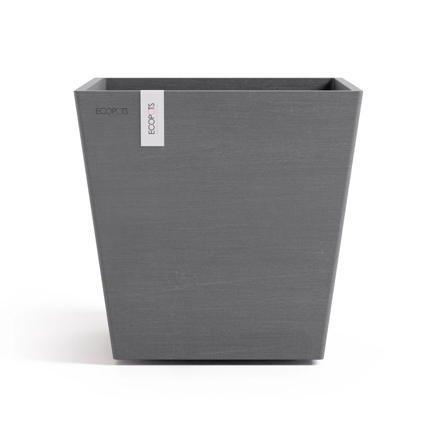 Ecopots Pflanztopf Rotterdam Grau 25,2 cm x 24,5 cm