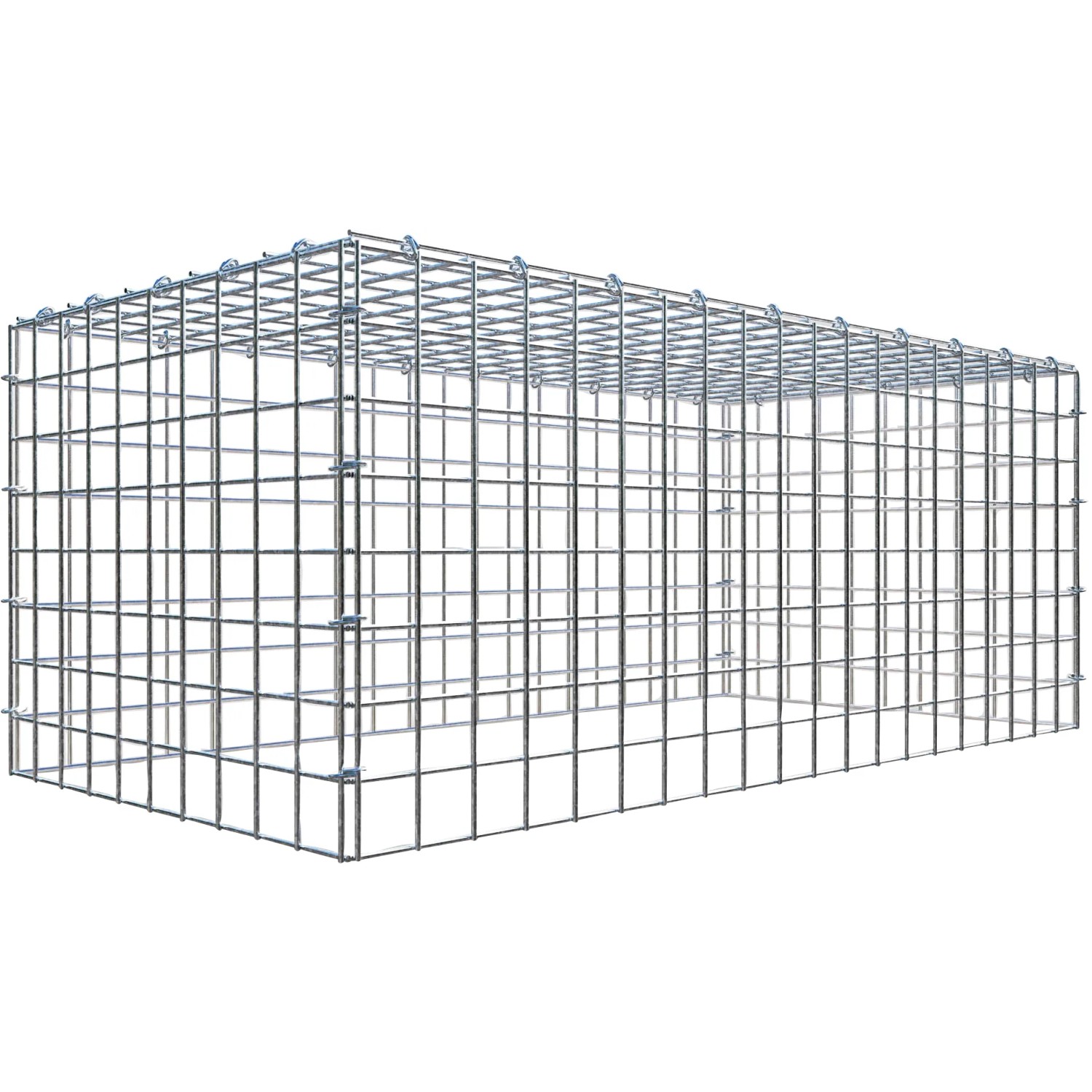 Gabiona C-Ring-Gabione-Anbaukorb Typ 3 40 x 100 x 50 cm Maschenw 5 x 5 cm