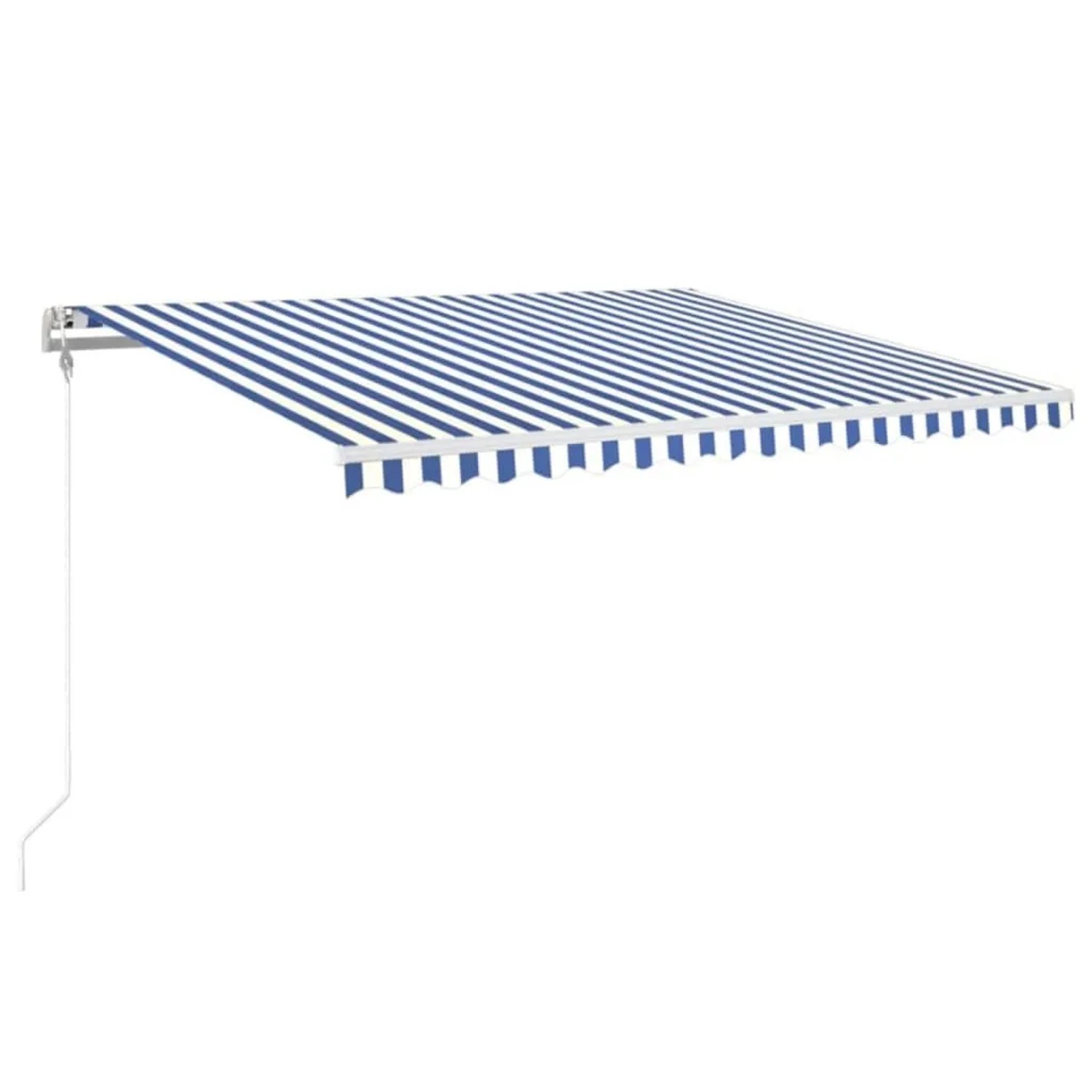 vidaXL Markise Automatisch Einziehbar 450x350 cm Blau und Weiß 3069006