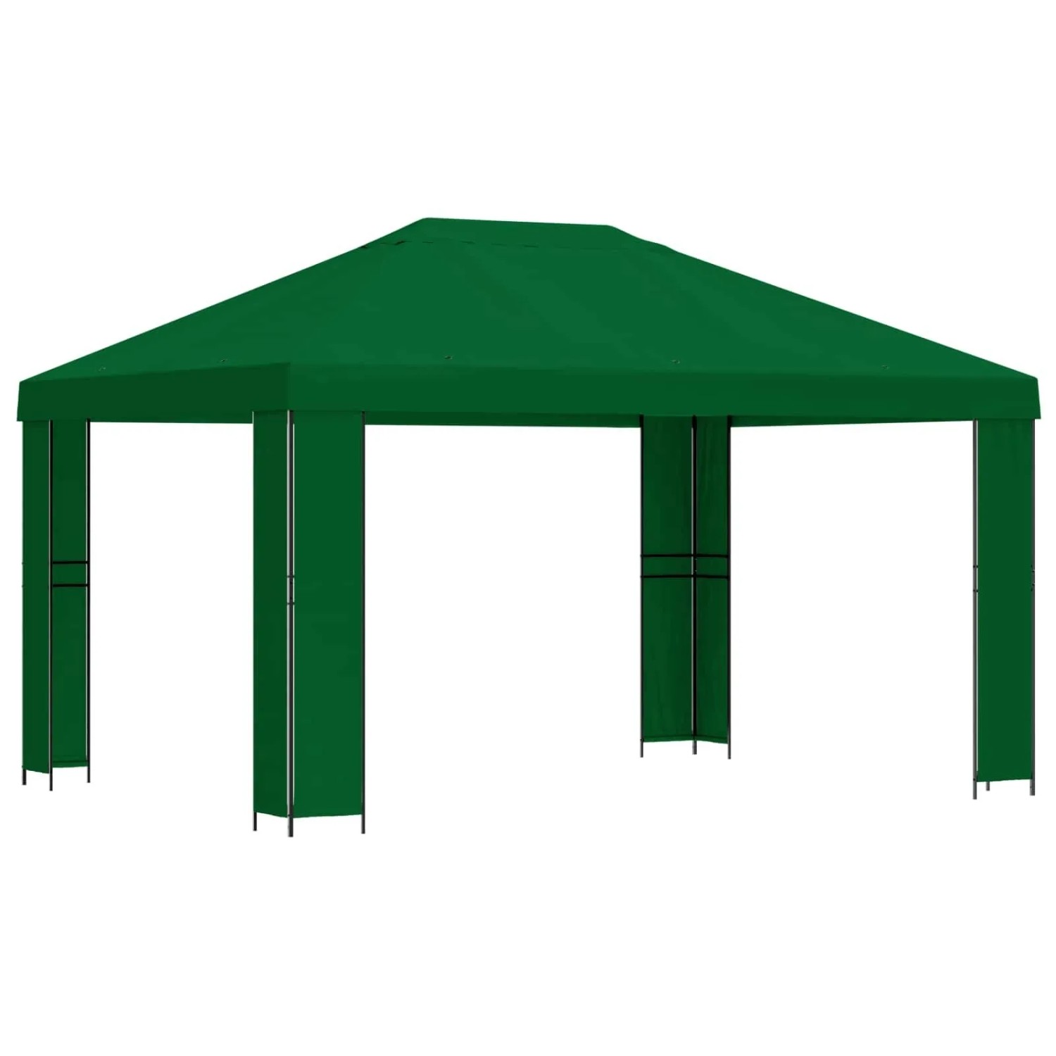 vidaXL Pavillon 4 x 3 m Grün Polyester und Stahl 190 900377