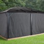 Anthrazitfarbenes Sojag Vorhang-Set für Pavillon Meridien 12x16, Komplettansicht.