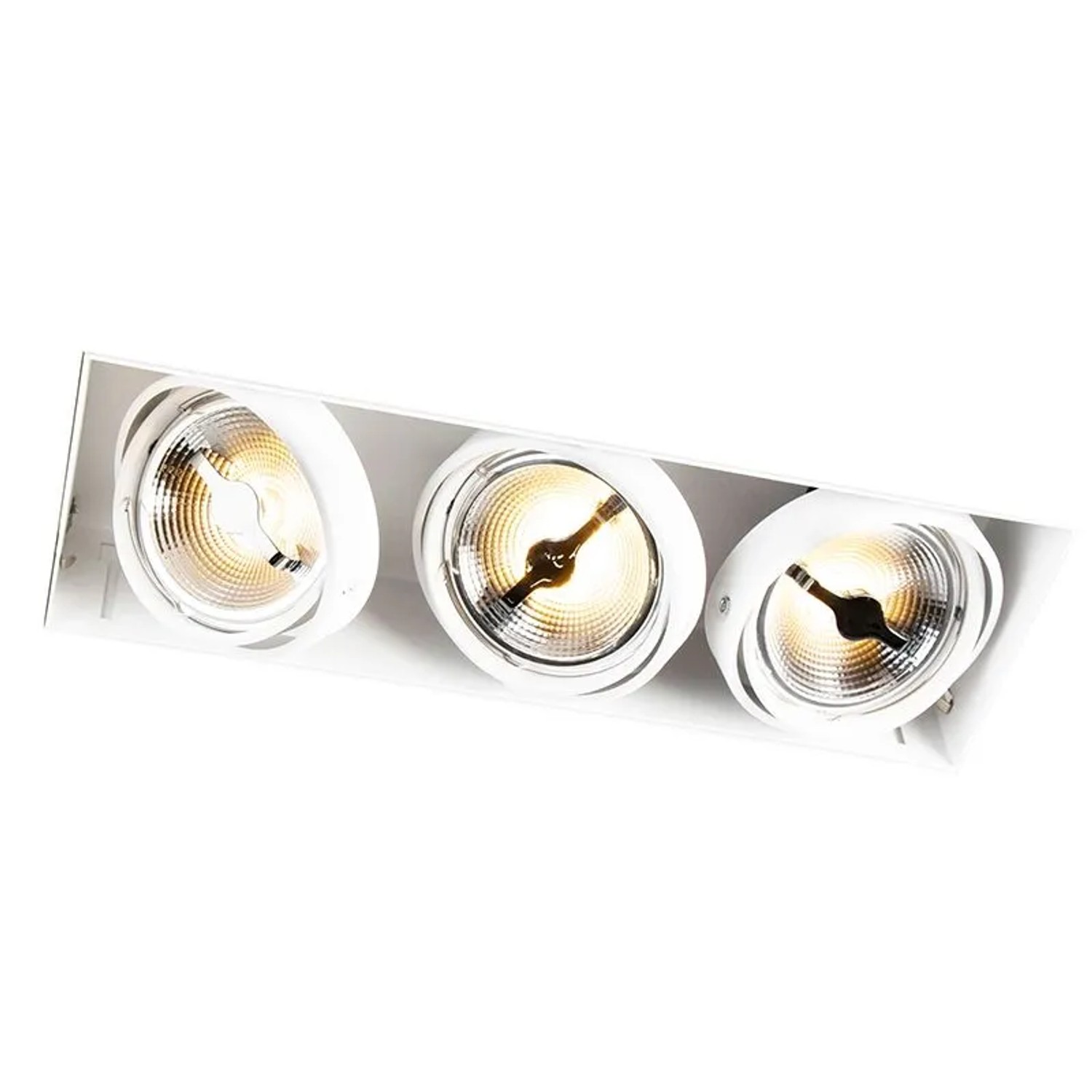 QAZQA Einbauspot Weiß AR111 Oneon 111 3 Trimless