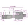 Graues 5-teiliges Garten-Sofa-Set mit Stauraum aus Poly Rattan (vidaXL).