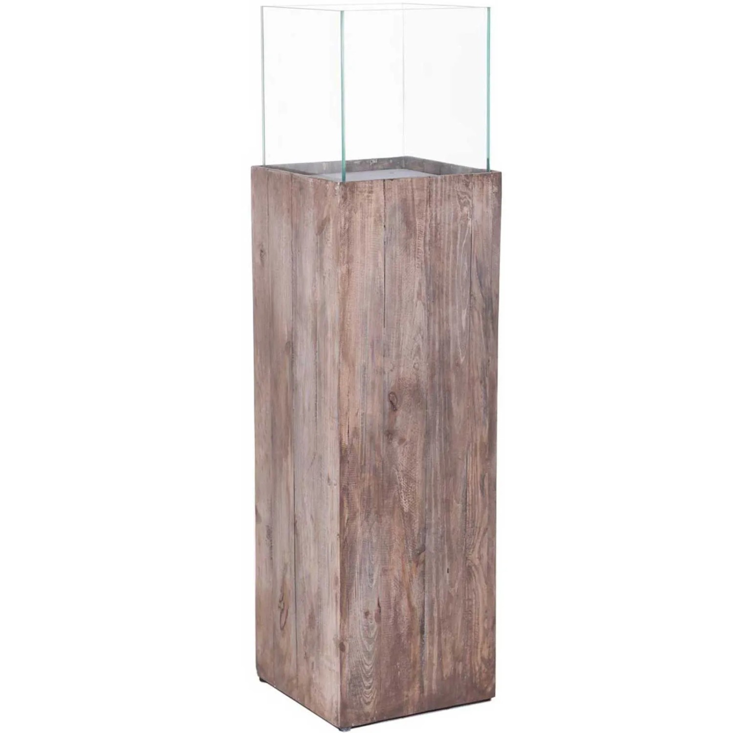 Vivanno Windlichtsäule Candela 27 cm x 27 cm x 100 cm Umbraantik