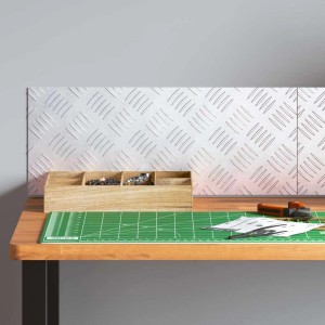 vidaXL Rautenscheiben 2 Stk Silber 50 x 20 cm Aluminium 4104247