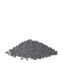 Anthrazitfarbener Galamio Lavamulch (2-8 mm) als Dekormulch, loser Haufen.