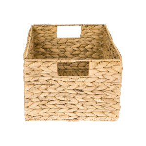 HMF 37241 Aufbewahrungskorb Faltbarer Korb Geflochten Wasserhyazinthe Seegras 36 x 28 x 20 cm