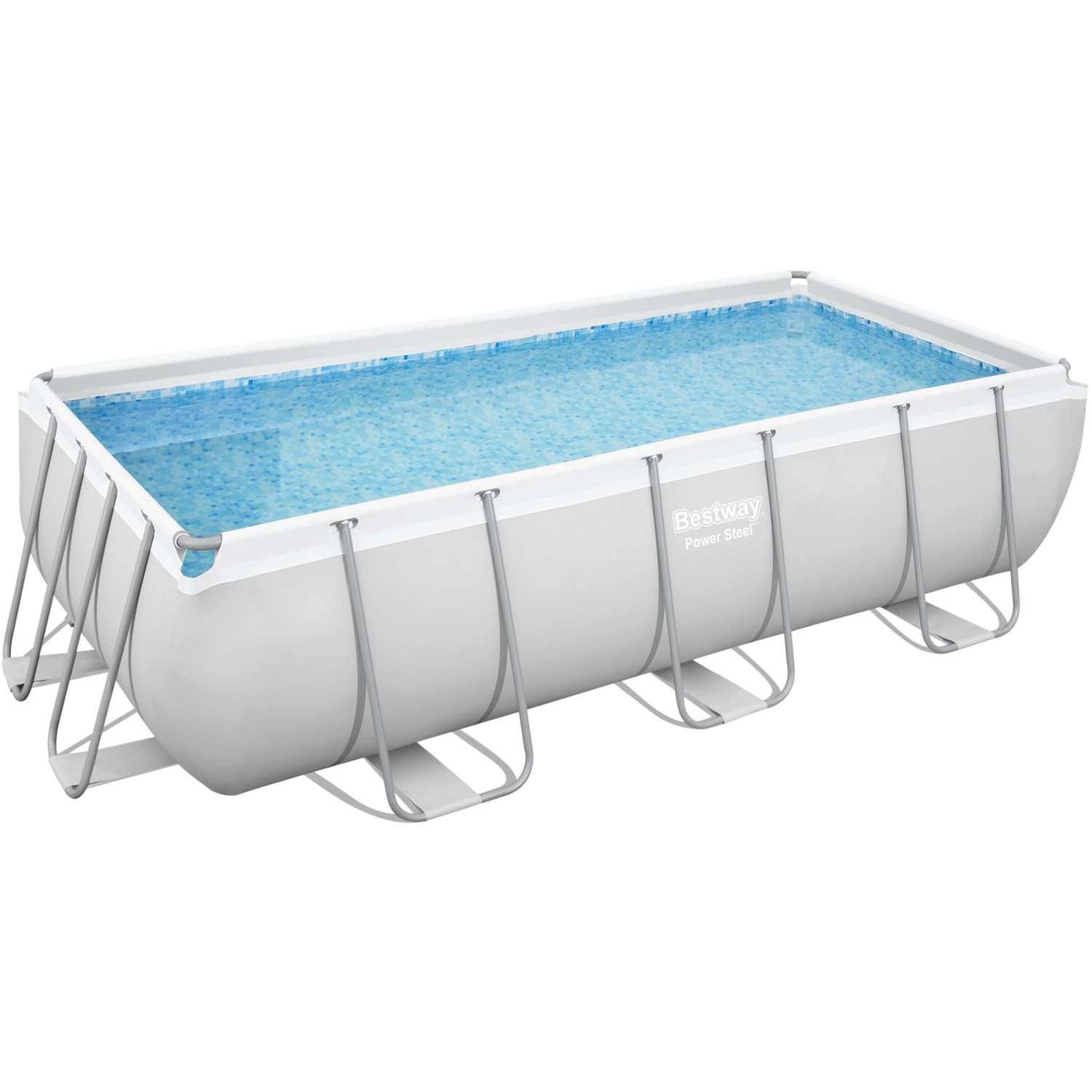 Bestway Stahlrahmenpool-Set Power Steel 404 cm x 201 cm x 100 cm Rechteckig