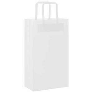 vidaXL Papiertragetaschen 250 Stk mit Henkeln Weiß 21x11x36 cm 4101841