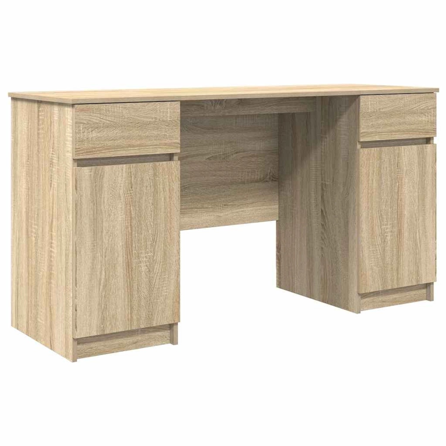 vidaXL Schreibtisch Sonoma-Eiche 140 x 49 x 76 cm Holzwerkstoff 3328509 günstig online kaufen
